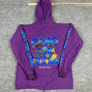 Cabo Wabo Hoodie Womens XL Purple Bugs Bunny Zip Up Graphic Novelty‎
